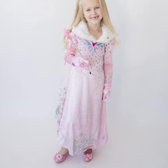 Chloe Emily & Co YH New York Elsa Pink Princess Dress Frozen Costume Set - Picture 1 of 6